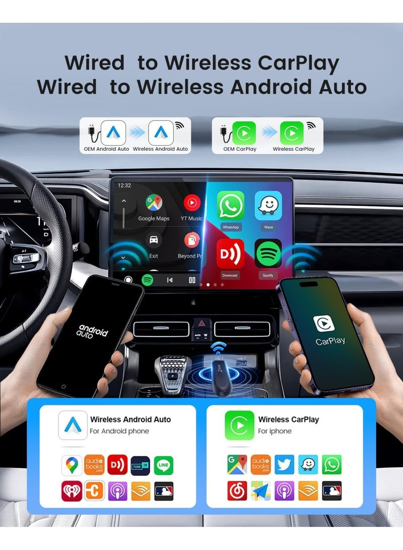 كار لينكيت دونجل Mini 5 Pro اللاسلكي Carplay سلكي إلى لاسلكي للسيارات OEM Carplay/Android Auto ثنائي الوضع التوصيل والتشغيل FOTA - Image 5