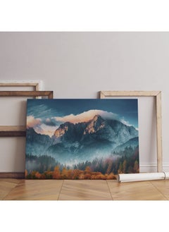 Home Gallery A Forest With A Full Moon And A Mountain Landscape Print Framed Wall Art  - Image 1