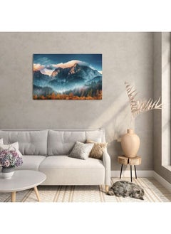 Home Gallery A Forest With A Full Moon And A Mountain Landscape Print Framed Wall Art  - Image 5