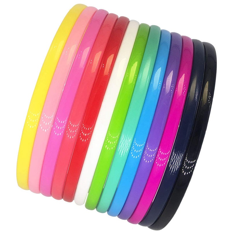 Yazon 8mm Colorful Plastic Teeth Headbands Girl's Women Headband Pack of 13 â€¦ - Image 5
