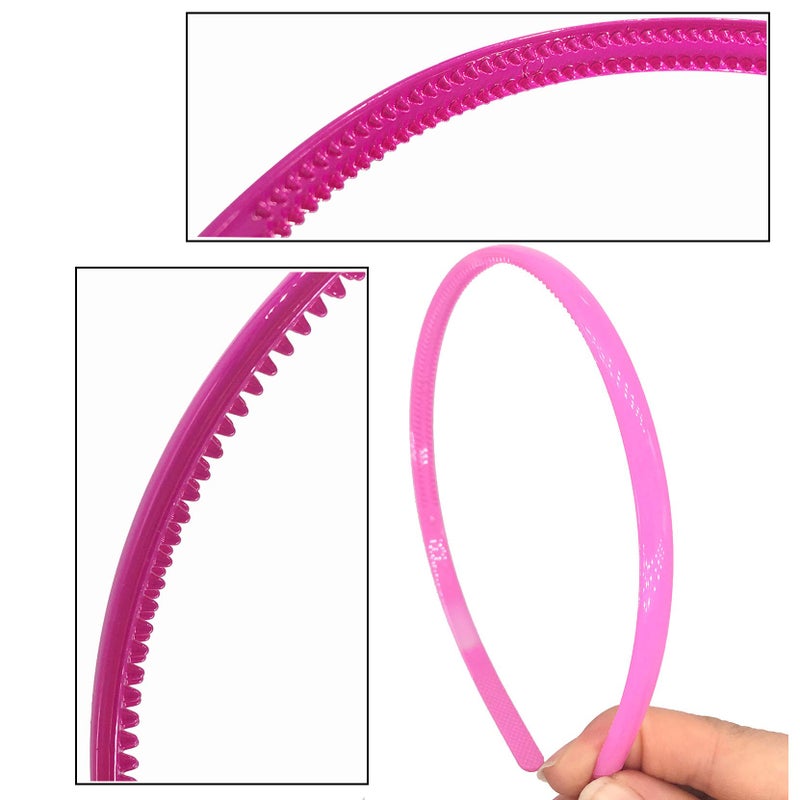 Yazon 8mm Colorful Plastic Teeth Headbands Girl's Women Headband Pack of 13 â€¦ - Image 2