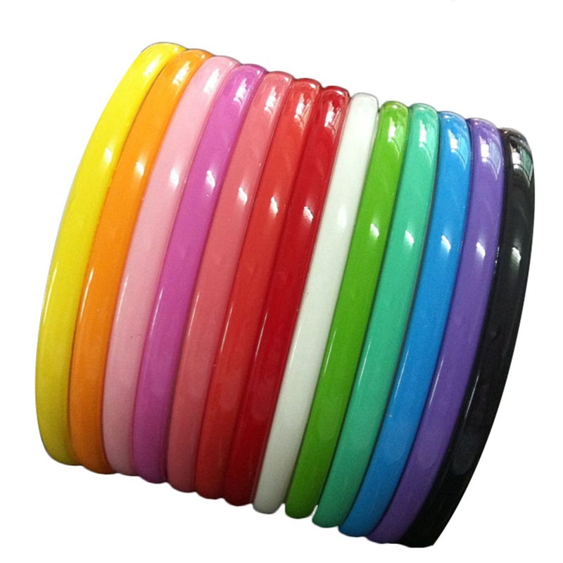 Yazon 8mm Colorful Plastic Teeth Headbands Girl's Women Headband Pack of 13 â€¦ - Image 1
