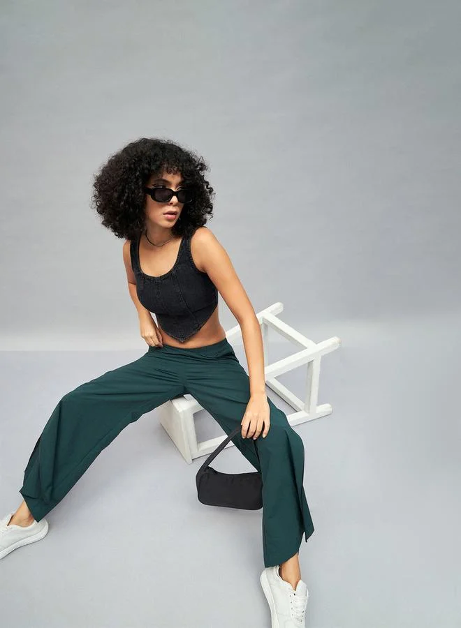 SASSAFRAS Seam Zipper Parachute Pants with Pockets by Styli