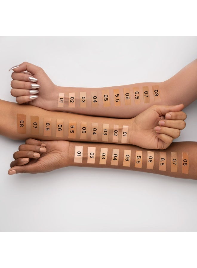 مارس كريم أساس سائل MARS SPF50 PA++++ عالي التغطية | كريم أساس خالٍ من العيوب وقابل للمزج للمكياج (40 مل) (SHADE-08) - Image 5