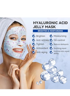 DR.MEINAIER Jar Face Mask Daily Salon Skincare Brightening & Nourishing Jelly Mask Professional Hydrojelly Masks 23oz (Hyaluronic acid jelly mask)  - Image 2