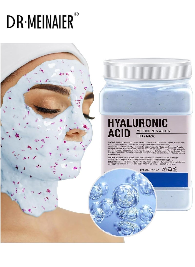 DR.MEINAIER - Jar Face Mask Daily Salon Skincare Brightening & Nourishing Jelly Mask Professional Hydrojelly Masks 23oz (Hyaluronic acid jelly mask) - Image 1