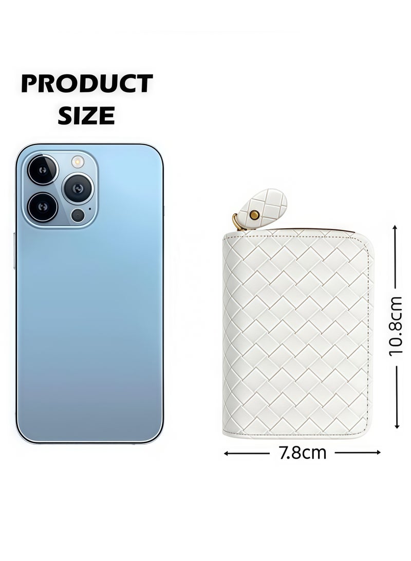 محفظة بطاقات ائتمان بها 18 فتحة للبطاقات، حامل بطاقات ائتمان للنساء، حامل بطاقات للنساء، محفظة نسائية، حقيبة تخزين صغيرة، محفظة بطاقات هوية، محفظة بسحاب - Image 3