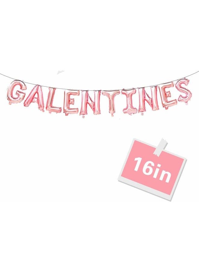 Party Valentine's Day Balloons, Banner, Rose Gold & Pink, Large, Occasion, Indoor Party Decoration - Image 1