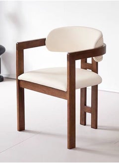 Raffine 1 Piece Multipurpose Use Glossy Solid Wood Tripod Chair Ergonomic Design Comfortable Upholstery PU Leather Dinning Chair Study Chair for Living Room Home Office 59x46x81 cm (Fully Assembled)  - Image 1