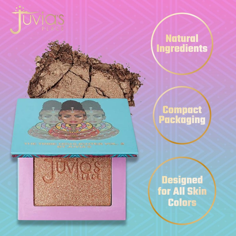 Juvia's Place - Tribe Highlighter Vol. 2 - Glow Highlighter Face Makeup Powder - Shimmering Glow Finish perfect for cheekbones, Radiant Mineral Shimmer, Illuminating Powder - Image 2
