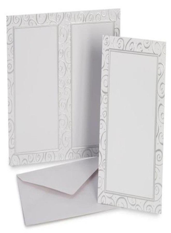Gartner Studios® 2-Up Invitations, 5 1/2" x 8 1/2", Silver Swirl, Pack Of 12 - Image 5