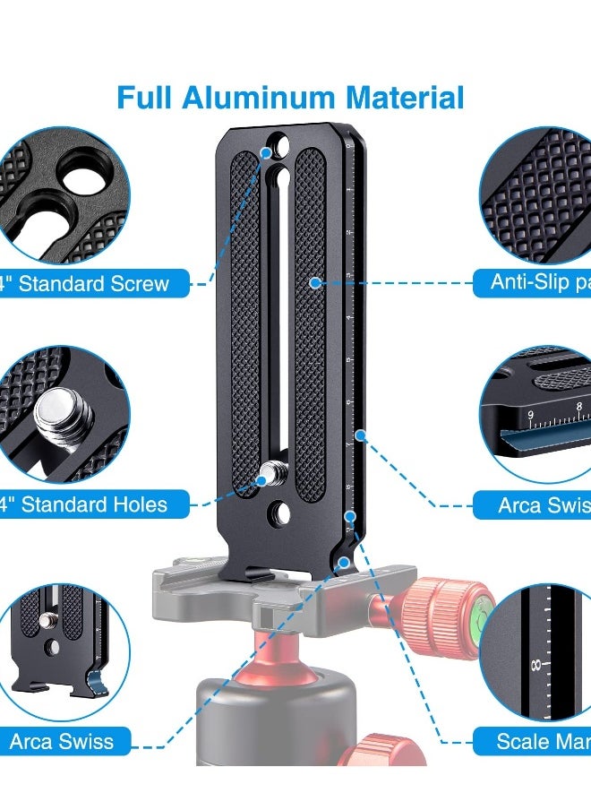 Generic DSLR Camera Arca Swiss Bracket Quick Release Plate Vertical Horizontal Switching Camera L Bracket Half for Canon / Nikon / Sony Mirrorless Camera Tripod Head Monopod  - Image 3