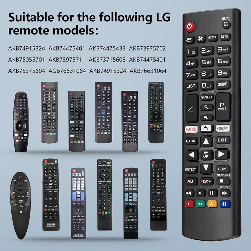 OMAIC Universal Replacement for LG-Smart-TV-Remote, New Upgraded Infrared LG TV Remote Control AKB75095308 AKB75095307 AKB74915324, with hotkey Buttons - Image 3