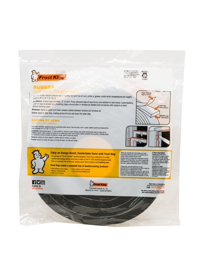 Frost King Black Foam Tape 10 Feet - Image 1