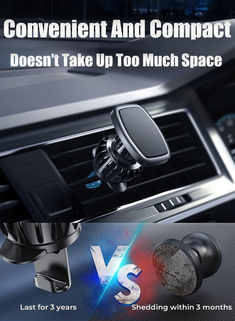 هيروكس حامل MagSafe للسيارة، حامل هاتف مغناطيسي للسيارة، خطاف مناسب لفتحات التهوية، مغناطيس قوي، تشغيل بيد واحدة، دوران 360 درجة، متوافق مع Galaxy S24 Ultra/iPhone 17/16/15/MagSafe باللون الأسود - Image 5