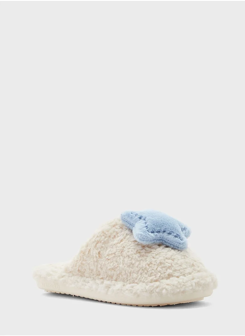 Ginger Moon And Star Fluffy Bedroom Slippers