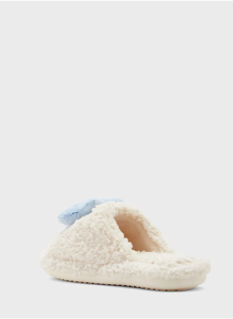 Ginger Moon And Star Fluffy Bedroom Slippers