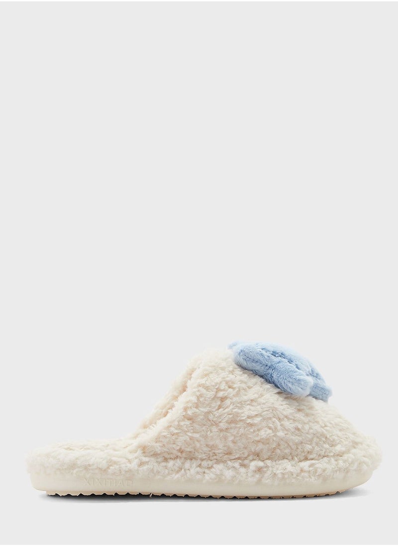 Ginger Moon And Star Fluffy Bedroom Slippers  - Image 2