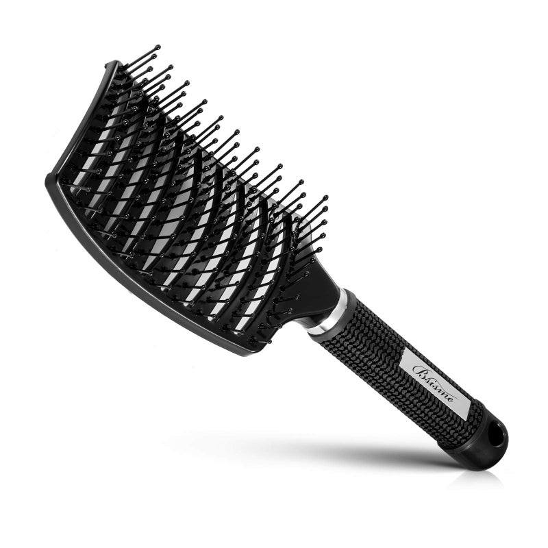 Bsisme Hair Brush, Professional Curved Vented Brush for Faster Blow Drying for Women, Men, Paddle Detangling Brush for Wet Dry Curly Thick Straight Hair - Image 1