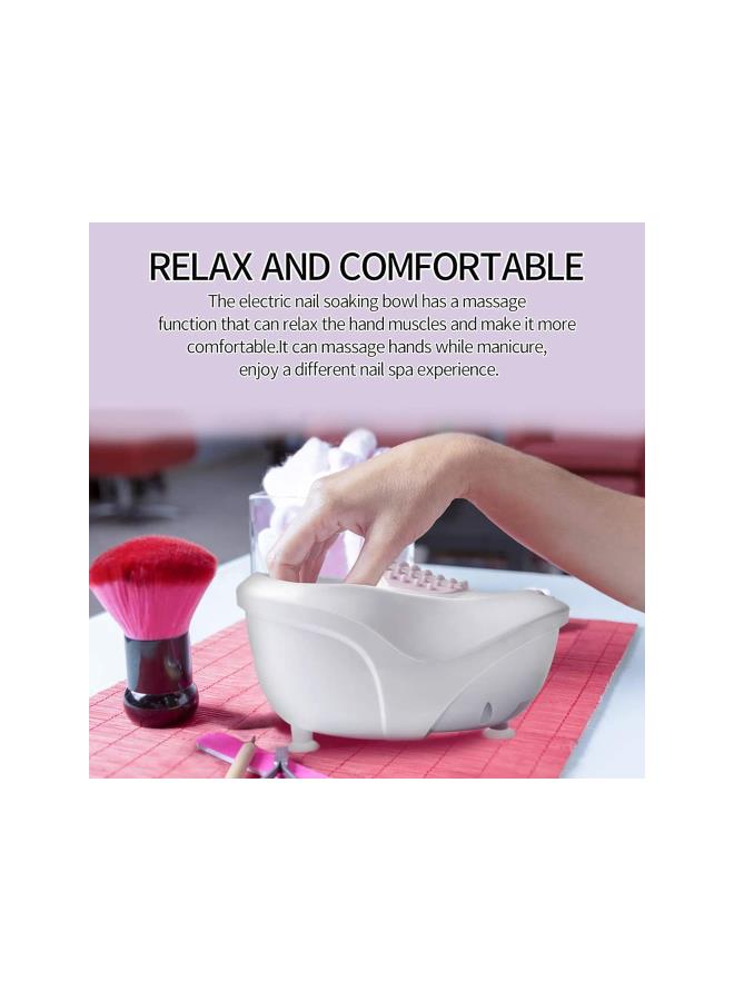 WYBOT Electric Nail Soaking Bowl, Bubble Vibration Hand Spa Massage Machine, Nail Art Hand Wash Dead Skin Remover Manicure Tool(US) - Image 3