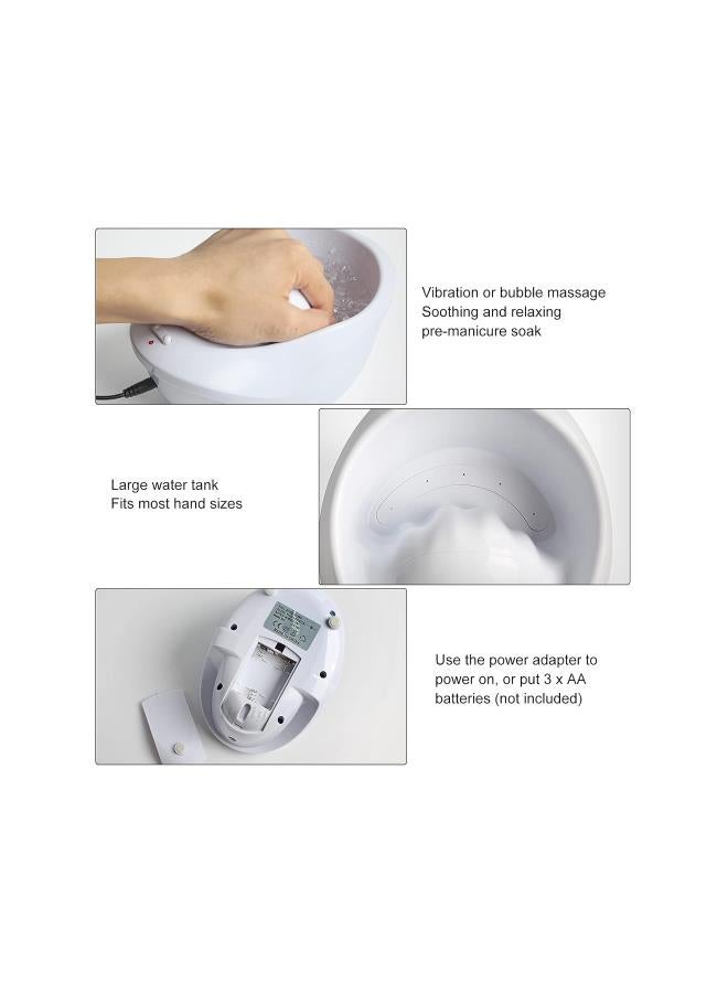 WYBOT Electric Nail Soaking Bowl, Bubble Vibration Hand Spa Massage Machine, Nail Art Hand Wash Dead Skin Remover Manicure Tool(US) - Image 4