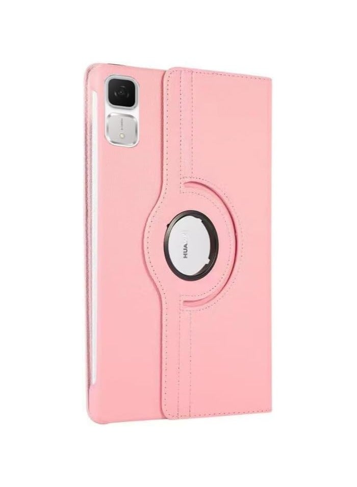 VKL Compatible with Honor Pad V9/ GT 11.5 Inch 2025 (Model: ROL-W60) Tablet PU Leather Cover Sleep Wake Function 360 Rotating Stand Protective Shell (Pink) - Image 1