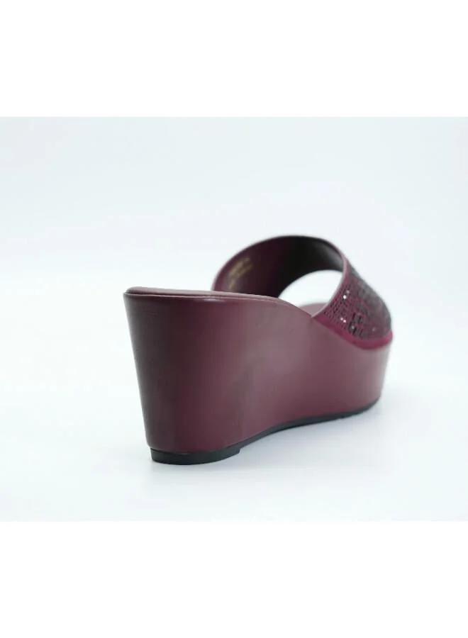 Michelle Morgan Bordo 092-3132 Michelle Morgan Elegant Wedge Mules 514RJ33C Bordo for Women | Best Price UAE