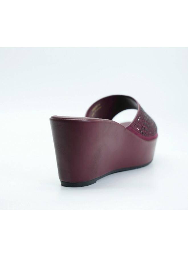 Michelle Morgan 092-3132 Michelle Morgan Elegant Wedge Mules 514RJ33C Bordo - Image 4