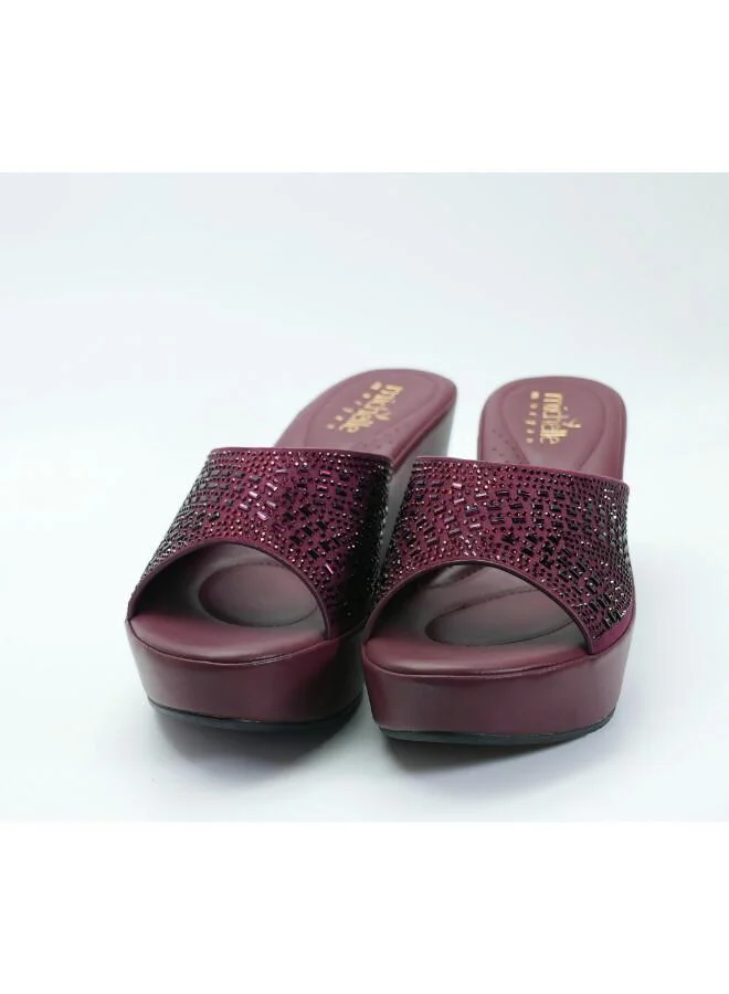 Michelle Morgan Bordo 092-3132 Michelle Morgan Elegant Wedge Mules 514RJ33C Bordo for Women | Best Price UAE