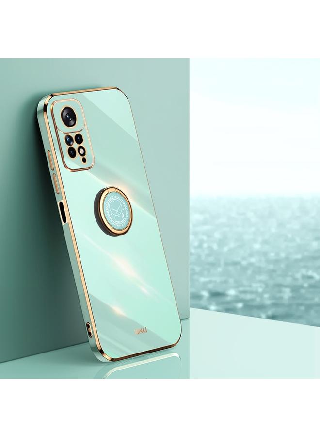 Case For Xiaomi Redmi Note 11 Pro 4G/5G Foreign XINLI Straight Edge 6D Electroplate TPU Phone Case with Ring Holder