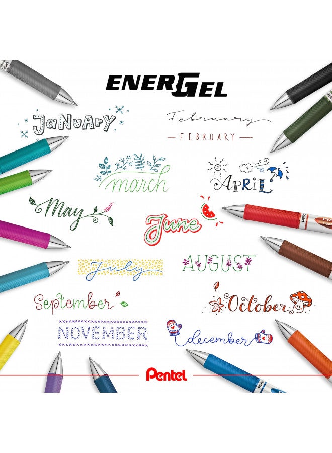 Pentel قلم جل قابل للسحب Pentel BL77-CO Energel XM برأس 0.7 مم، عرض خط 0.35 مم - أزرق، عبوة من 12 - Image 5
