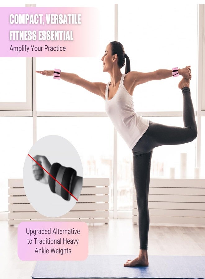 UOPON Wrist Ankle Weights for Women, Soft Silicone Wrist Weights Set of 2 for Walking, Pilates, Yoga, Barre & Strength Training, Weighted Bangles with Secure Non-Slip Fit for Arm & Leg Workouts, 2 lb - Image 3