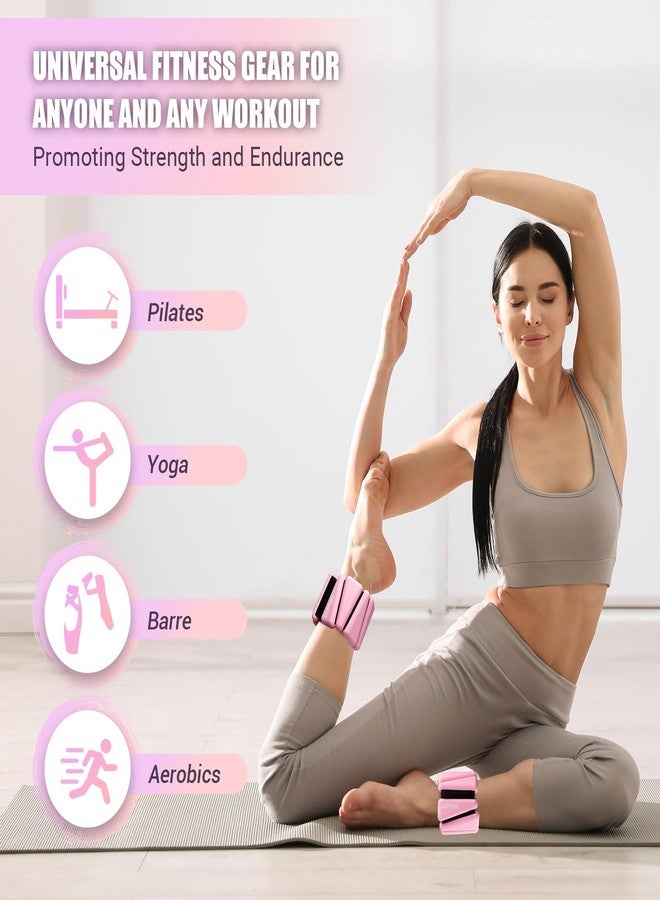 UOPON Wrist Ankle Weights for Women, Soft Silicone Wrist Weights Set of 2 for Walking, Pilates, Yoga, Barre & Strength Training, Weighted Bangles with Secure Non-Slip Fit for Arm & Leg Workouts, 2 lb - Image 5