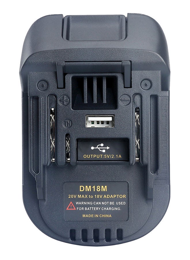 NIBEMINENT Battery Converter Adapter Black 12.00x6.50x9.00cm - Image 1