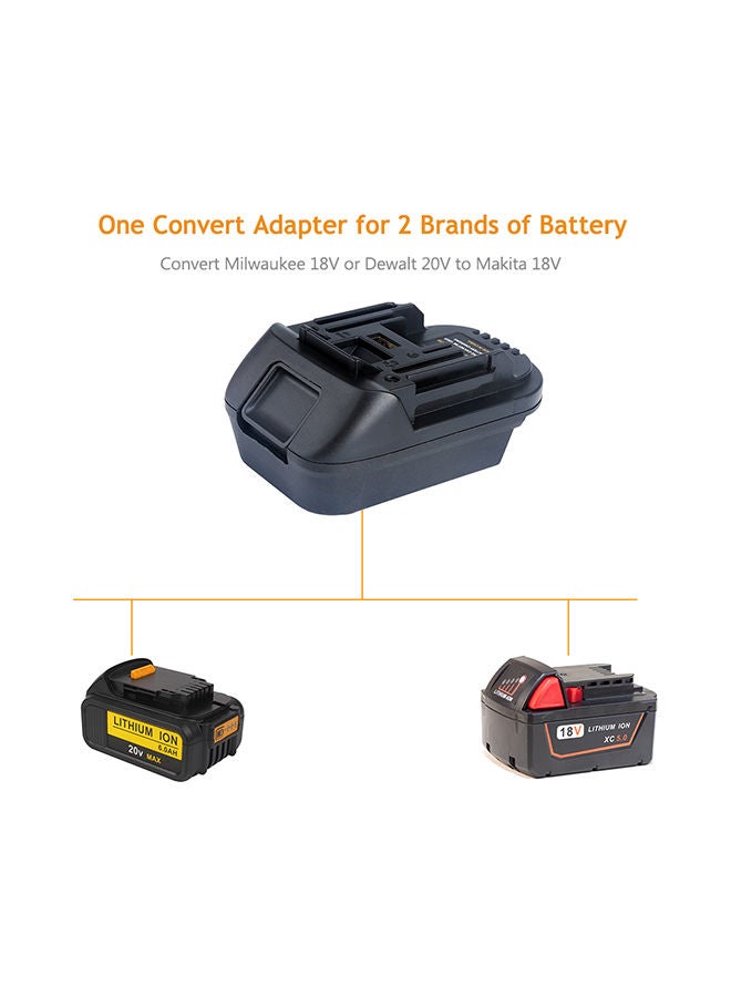 NIBEMINENT Battery Converter Adapter Black 12.00x6.50x9.00cm - Image 2