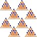 Haconba 8 Packs Wooden Triangle Peg Games Family Wooden Board Game Learning Puzzles Strategy Toy for Travel Gathering Teens Adult - Image 2