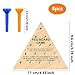 Haconba 8 Packs Wooden Triangle Peg Games Family Wooden Board Game Learning Puzzles Strategy Toy for Travel Gathering Teens Adult - Image 4
