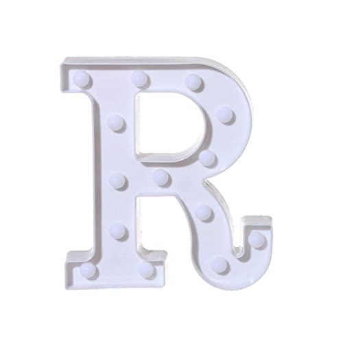 Balloonistics Warm White LED Marquee Alphabet R Light - 9-Inch Cordless Battery-Operated Night Light - Standing Letter Sign for Personalized Decor, Birthdays, Weddings & Home ((Alphabet R) - Image 2