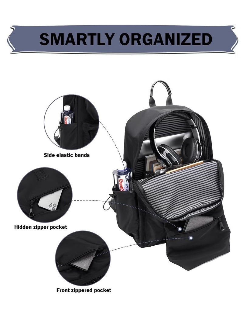 NH Travel Backpacks for Students & Travelers: Business Laptop Bag Backpack Fits Up to 15.6" Laptop, Backpack for Men and Women with USB Charging Port, Water-Resistant, Large Capacity  - Image 5