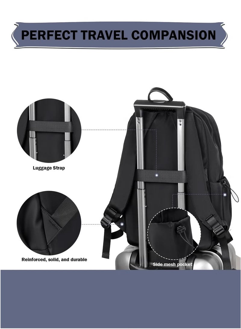 NH Travel Backpacks for Students & Travelers: Business Laptop Bag Backpack Fits Up to 15.6" Laptop, Backpack for Men and Women with USB Charging Port, Water-Resistant, Large Capacity  - Image 2