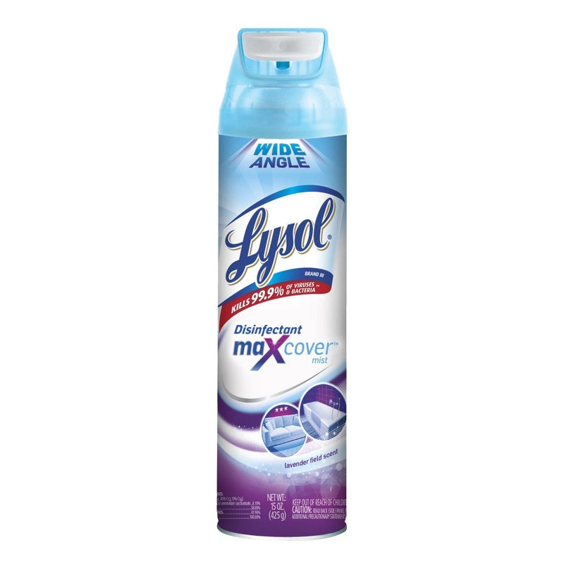 Lysol Fabric Disinfectant Spray, Sanitizing and Antibacterial Spray, for Disinfecting and Deodorizing Soft Furnishings, Lavender Fields 15 Fl. Oz - Image 1