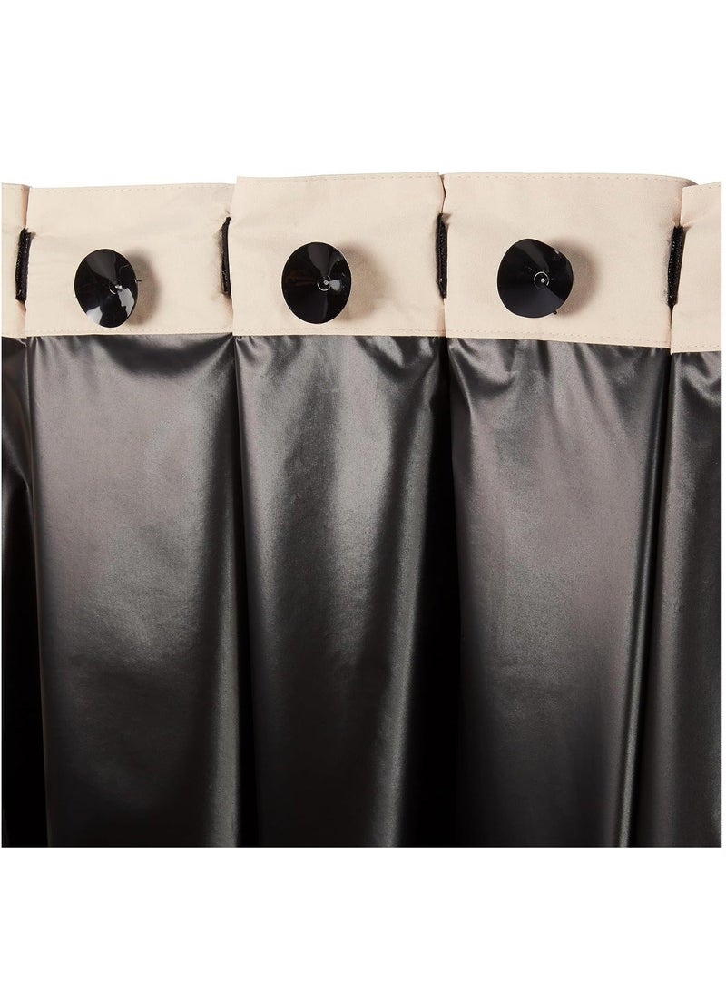 Blackout Curtain, Portable Window Blackout Curtain Shades With Suction Cups, Foldable No Drilling Curtain for Travel Home Beige, 130 x 200 cm - Image 2