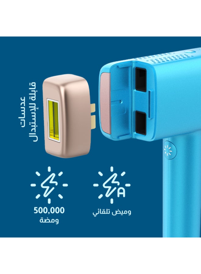 ملاي جهاز T14 بتحديث عام 2022 لإزالة الشعر بالليزر بسرعة دون ألم مع رأس بارد بحرارة 3 درجات مئوية و5 مستويات طاقة و500000 نبضة - Image 4