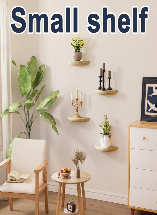 QsQueen Solid Wood Half Round Floating Wall Shelves | Elegant Floating Shelves, Elevate Your Space. Perfect for Living Rooms, Bathrooms, Bedrooms, Offices, Children's Rooms - Image 5