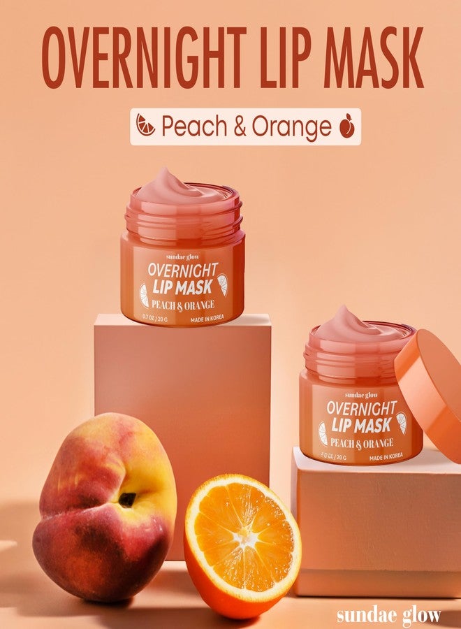Sundae Glow قناع الشفاه "صنداي جلو" بالخوخ والبرتقال - ترطيب، إصلاح الشفاه الجافة والمتشققة وتنعيمها - مُختَبَر من قِبَل أطباء الجلدية، عناية كورية بالشفاه - 95% طبيعي، جمال نظيف، خالٍ من القسوة - عبوة واحدة - Image 3