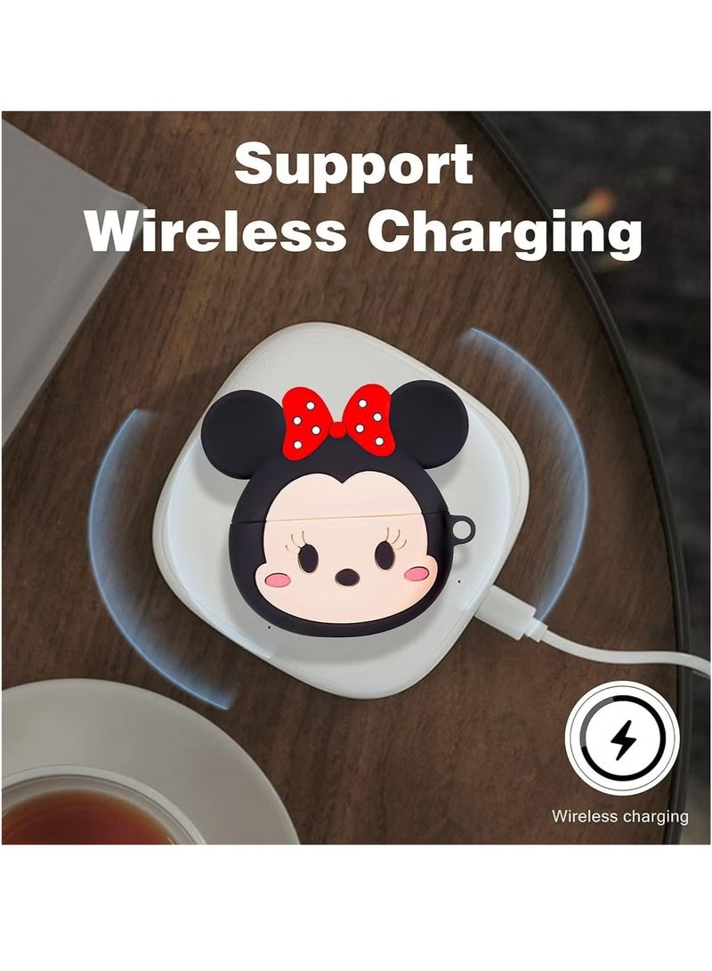 Case Soft Silicone Shockproof Cover for Apple Airpods 4 New 3D Cute Cartoon Creative Fun Case Skin with Keychain Design - Image 4