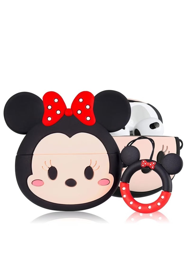 Case Soft Silicone Shockproof Cover for Apple Airpods 4 New 3D Cute Cartoon Creative Fun Case Skin with Keychain Design - Image 1