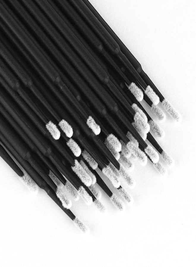 tifanso 400PCS Micro Cotton Swabs, Disposable Eyelash Microswabs for Eyelash Extensions, Lash Brush Applicators Black(Head Diameter: 2.0mm) - Image 3