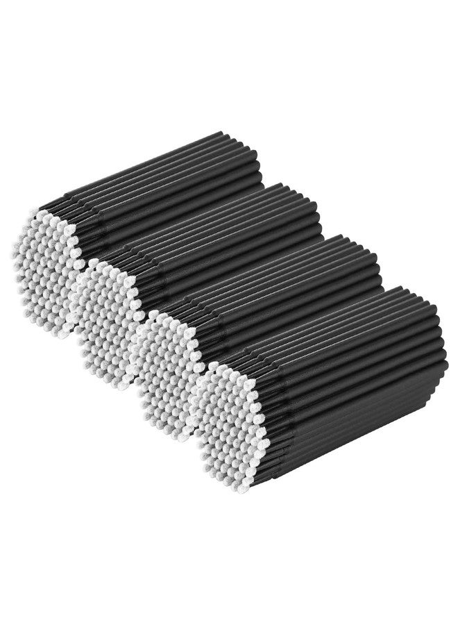 tifanso 400PCS Micro Cotton Swabs, Disposable Eyelash Microswabs for Eyelash Extensions, Lash Brush Applicators Black(Head Diameter: 2.0mm) - Image 1