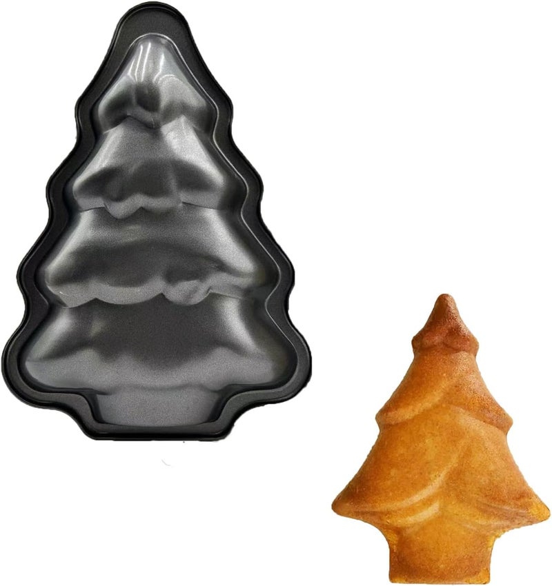 SADYFON Christmas Tree Shaped Cake Pan Carbon Steel Cake Decorating Mould Baking Pans Tins Bakeware - Image 1